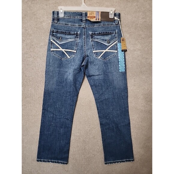 TK Axel Slim Bootcut Jeans Mens 32x30 Blue Medium Wash Stretch NEW - Picture 3 of 9